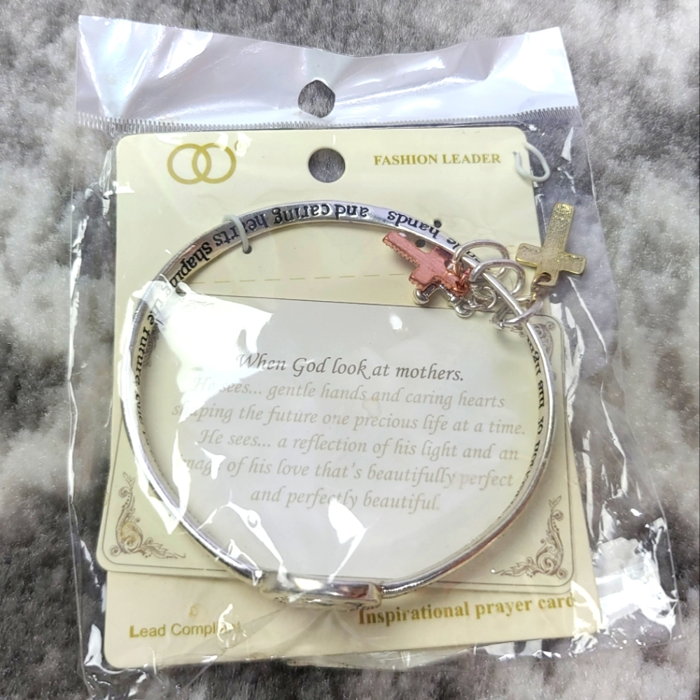When God Look At Mothers Bangle Bracelet Mother Prayer